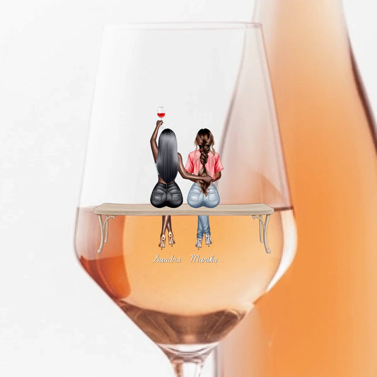 Weinglas für Freundinnen