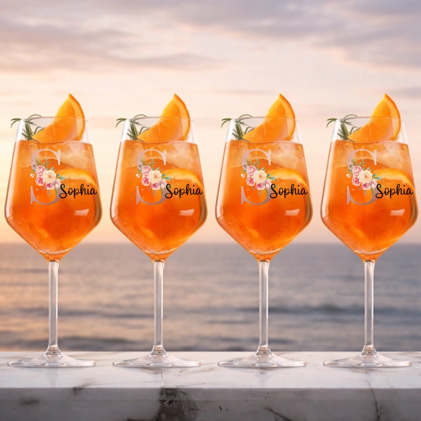 4 Gläser Aperol