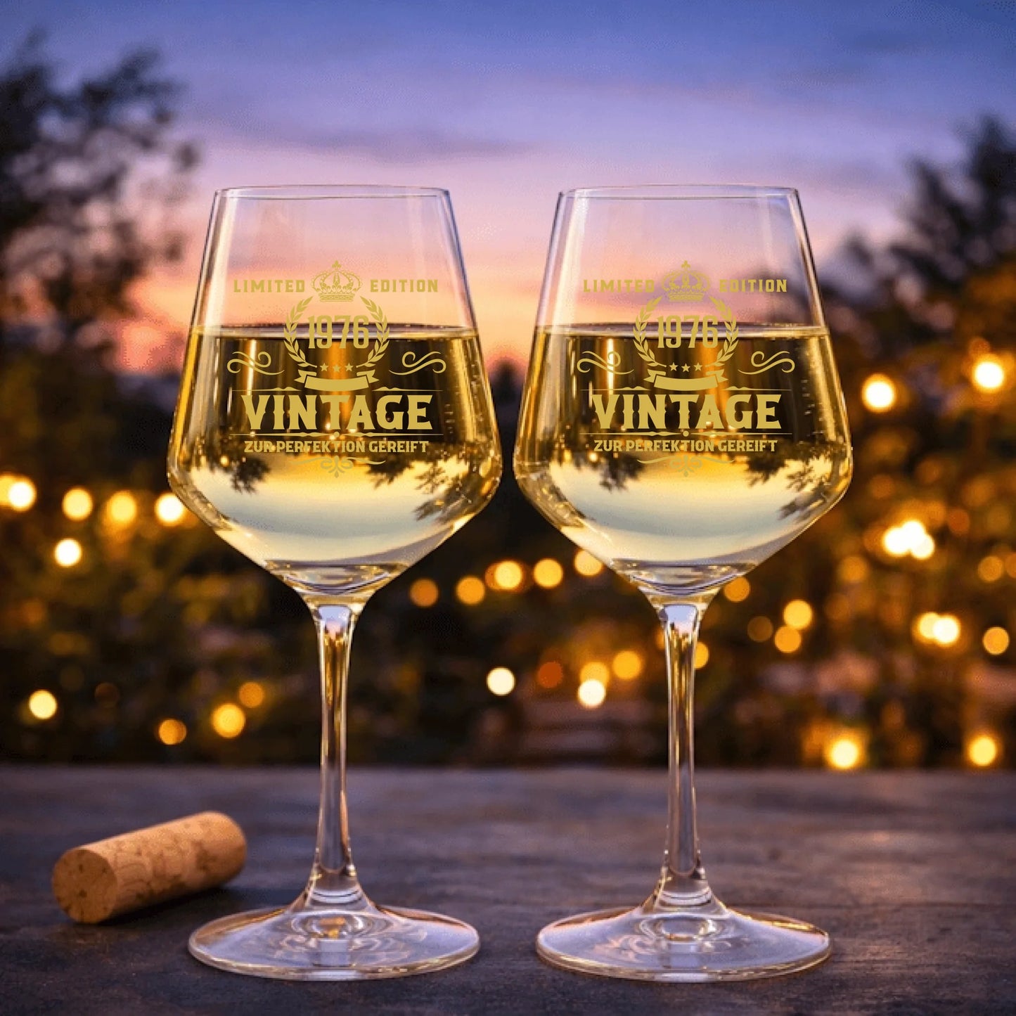 Personalisierte Weisweingläser