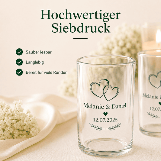 Personalisierte Schnapsgläser für eure Hochzeit