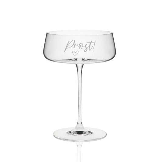 Champagnerglas mit Gravuren zur Auswahl