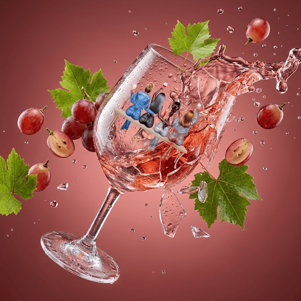 Weinglas für Freundinnen