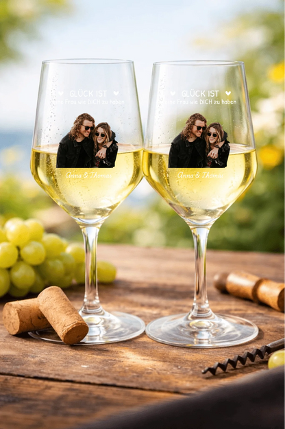 Weingläser mit Bild