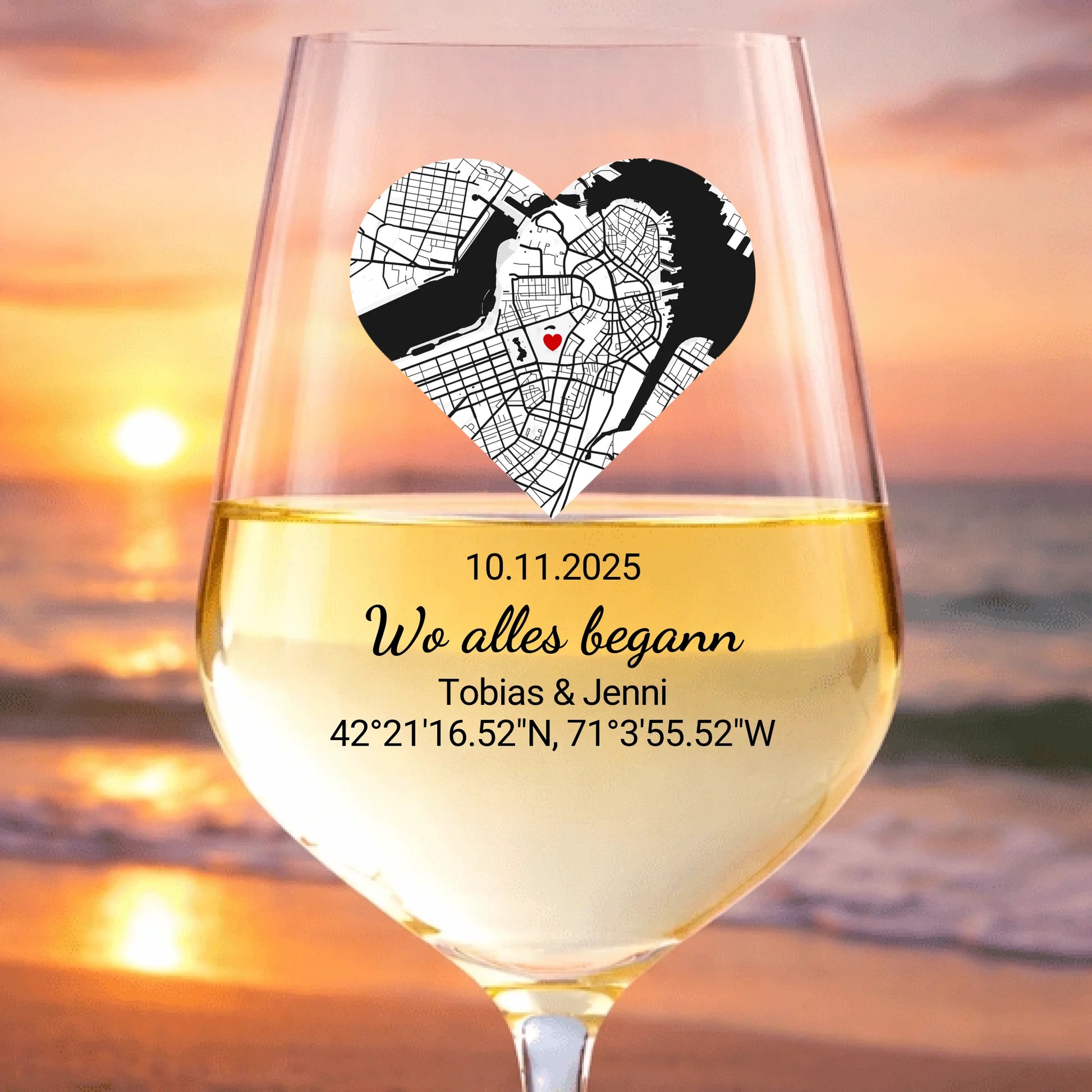 Wein Glas mit Personalisierung