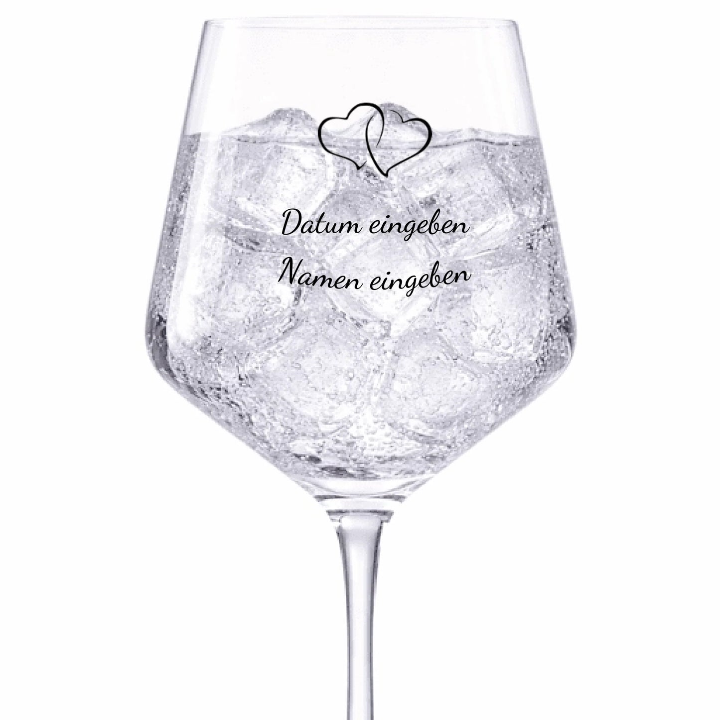 Weinglas mit Sprudelwasser