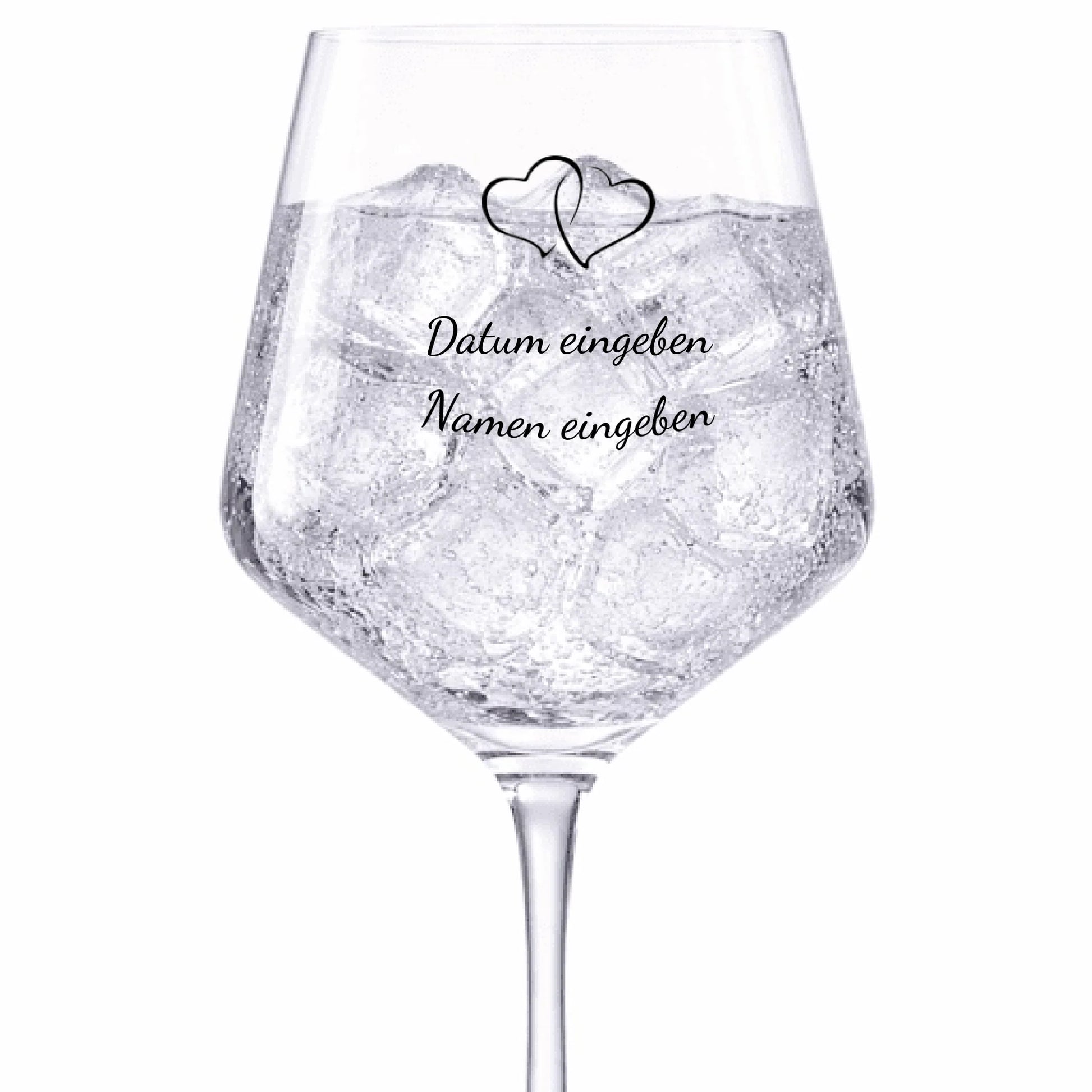 Weinglas mit Sprudelwasser