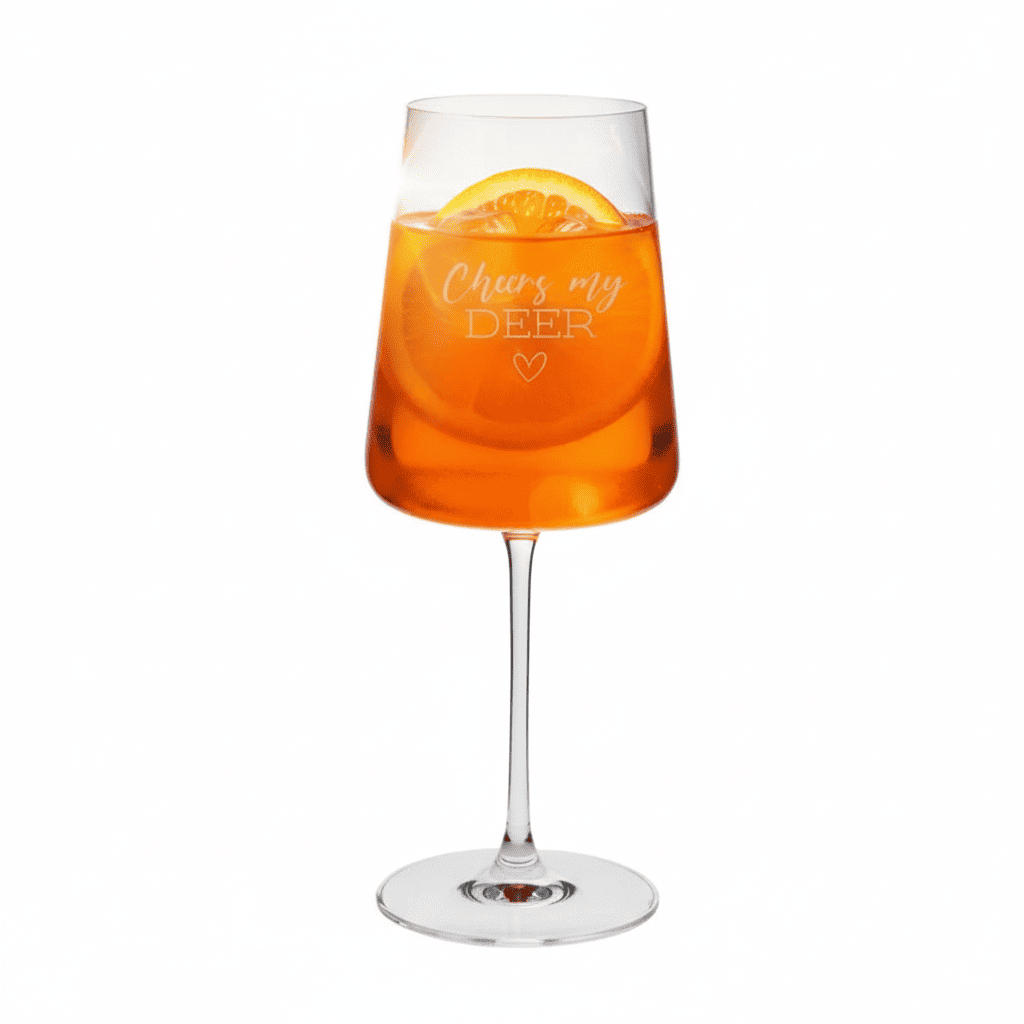 gravierte Aperolgläser als Hochzeitsgeschenk 