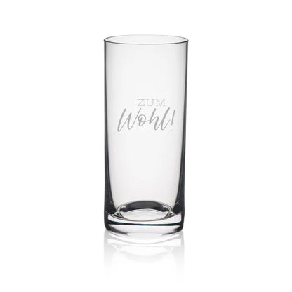Bierglas mit Logo "Zum Wohl"
