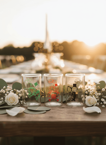 Stamper mit Namen Datum Motiv