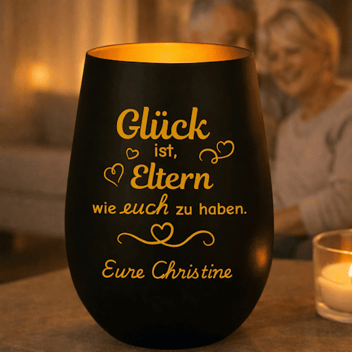 Personalisiertes Eltern Windlicht