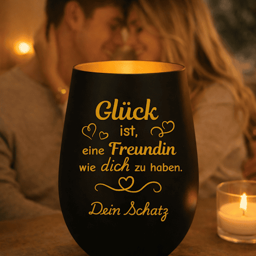 Personalisiertes Freundin Windlicht