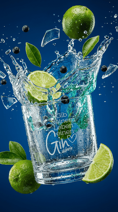 Graviertes Gin Glas