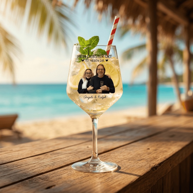 bedrucktes Glas mit Foto