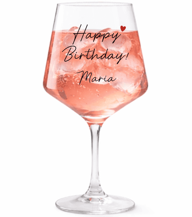 Happy Birthday Weinglas