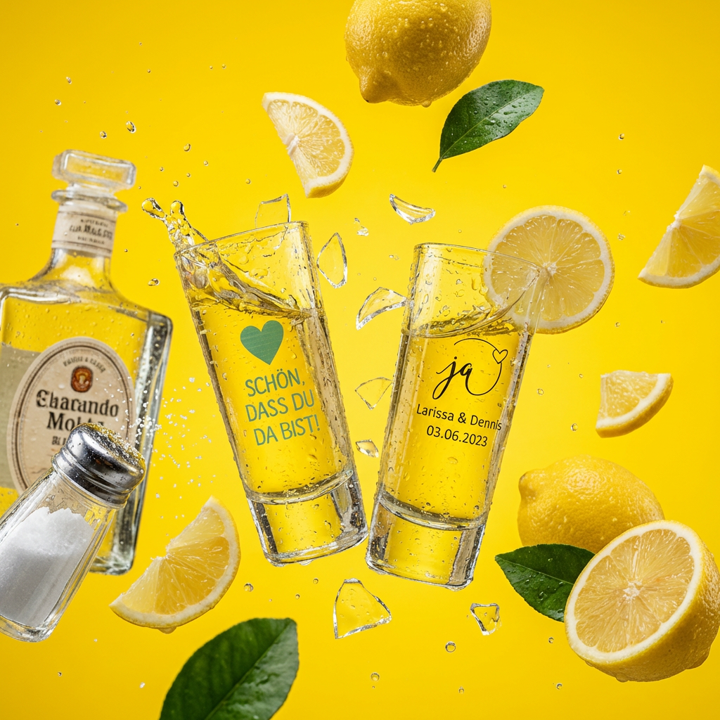 Schnapsglas mit Spruch