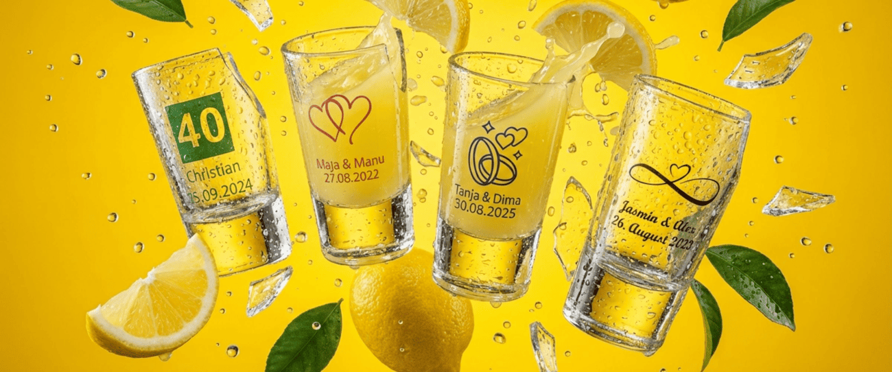 Pinnchen 2 cl mit druck