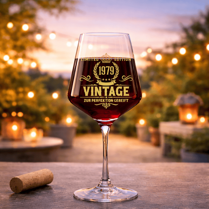 Weinglas mit personalisierung