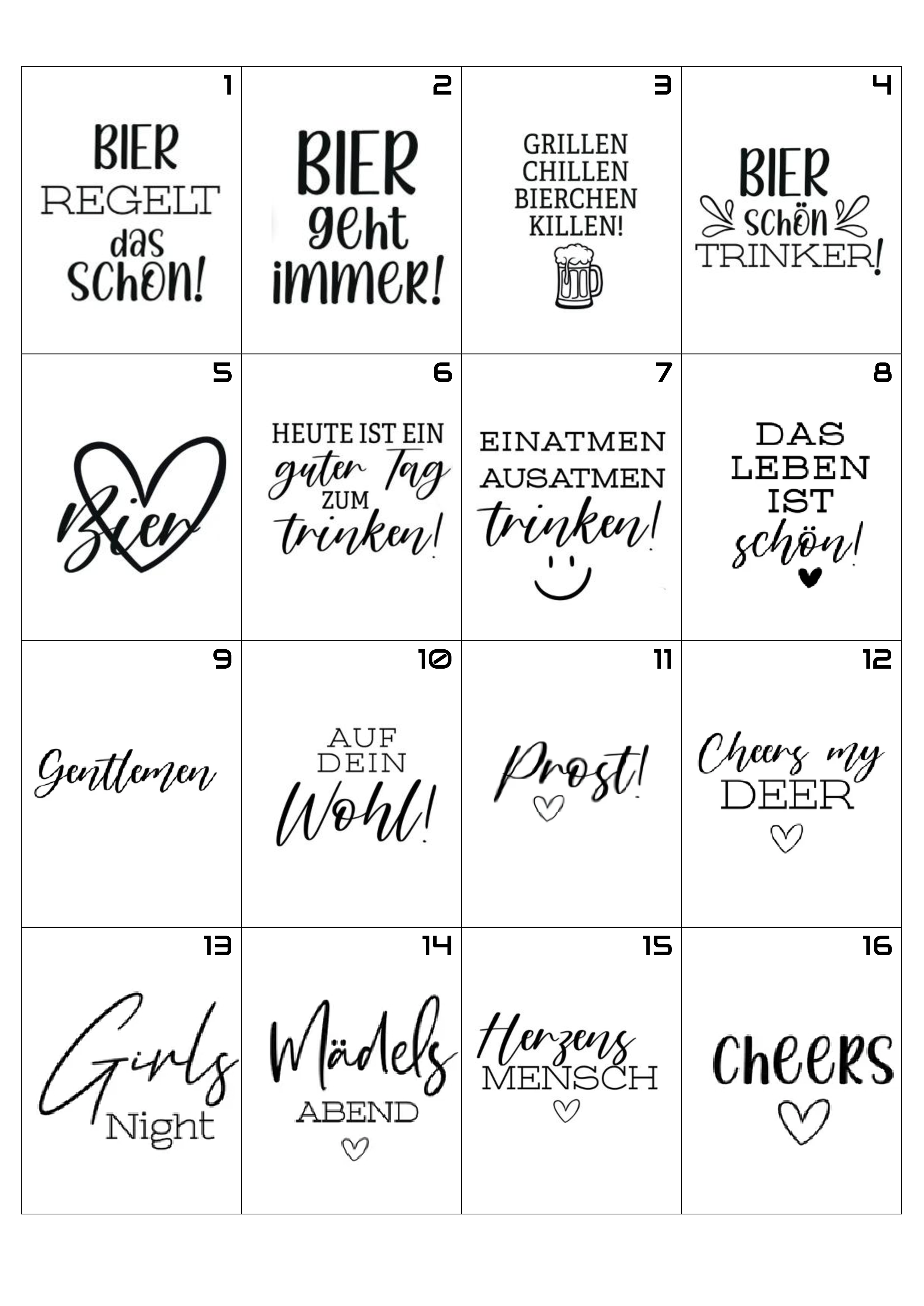 Motivauswahl für Biergläser