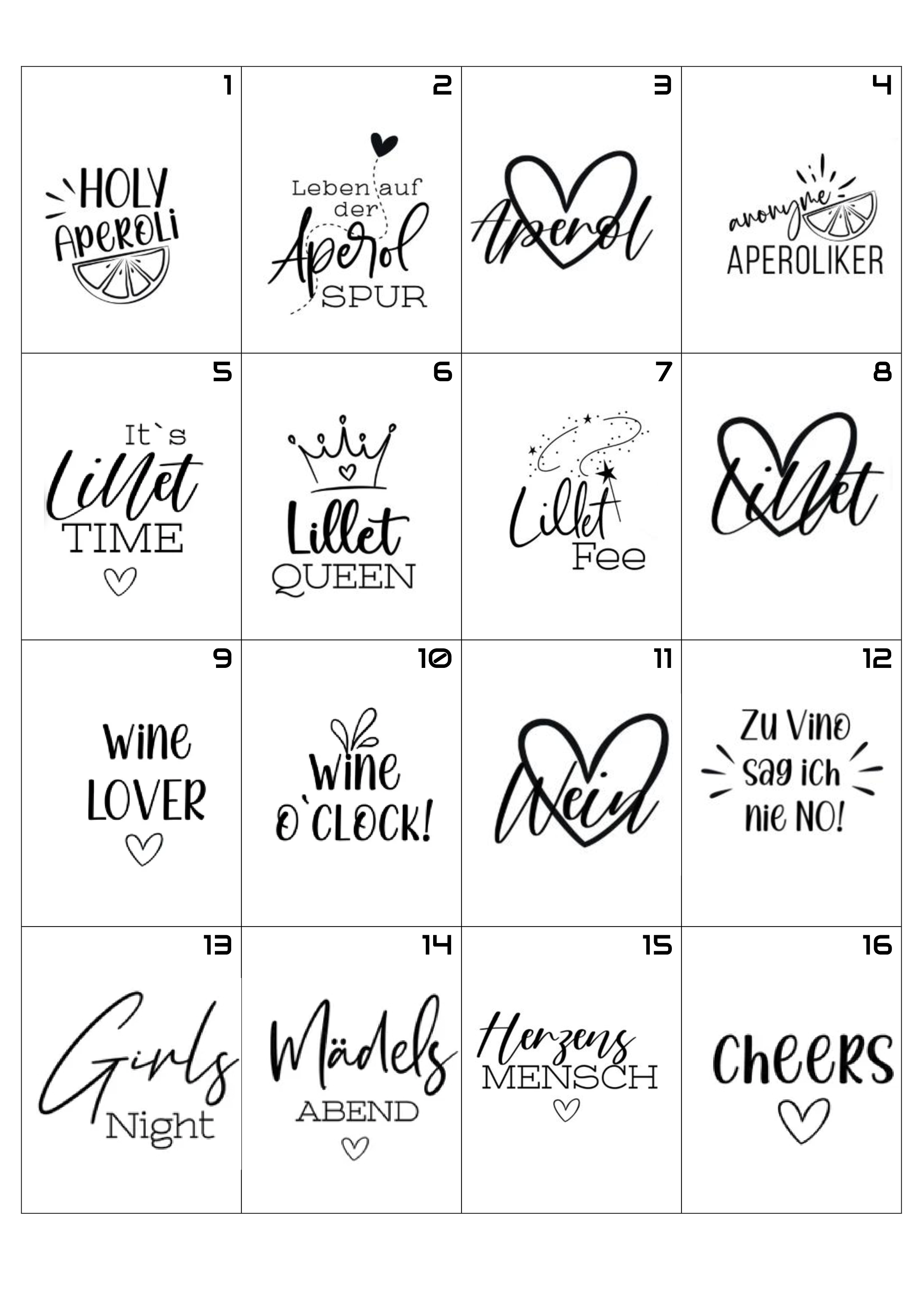 Motivauswahl für Weingläser