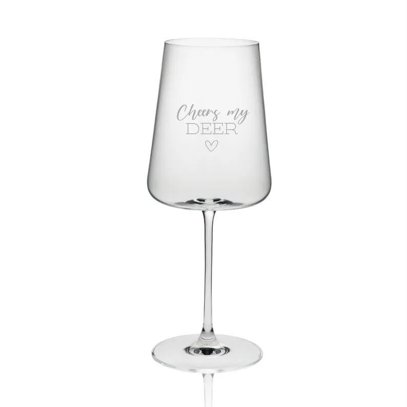 Weißweinglas graviert