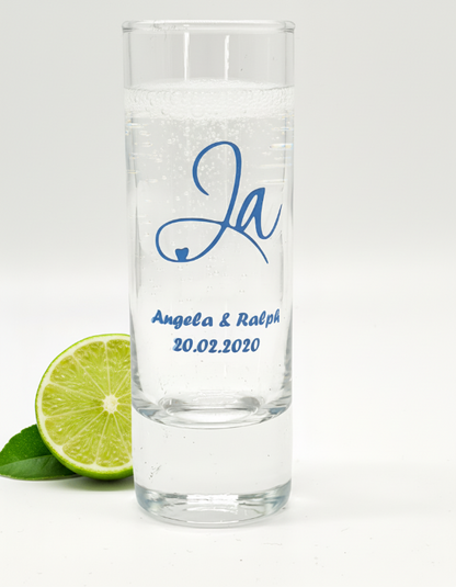 farbig bedrucktes Schnapsglas 6cl
