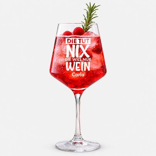 Freunde Spitzglas mit Namen