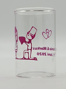 Schnapsglas Standard bedrucken mit Text, Motiv, Logo