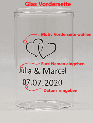 Personalisieren der Schnapsgläser